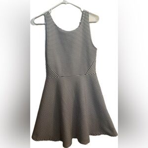 h&M Divided Striped Black and White Dress